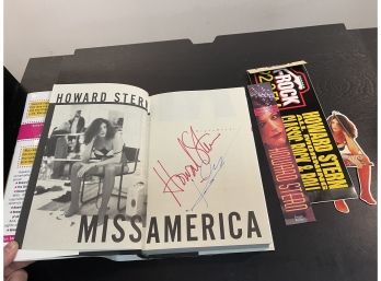 Signed Howard Stern Book With Bumper Stickers