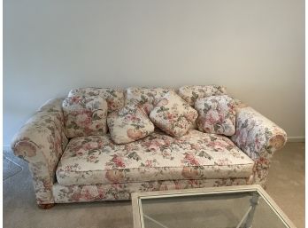 Sofa- Floral Design , Footed