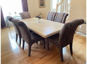 Dining Room Table & 6 Upholstered Chairs