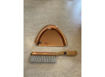 Vintage Copper Crumb Tray & Brush Set - Germany