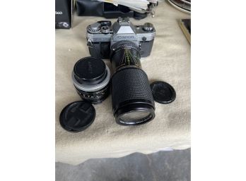 Vintage Canon Camera With Lenses