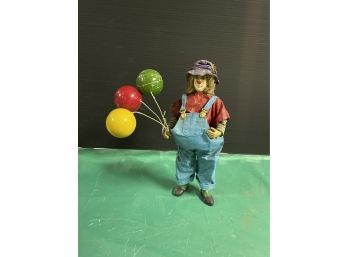 Clown Statue With Paper Mache Balloons