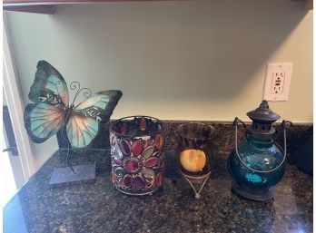 Home Decor, Stained Glass Candle Holders