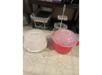 Cupcake And Cake Holders, Warming Trays