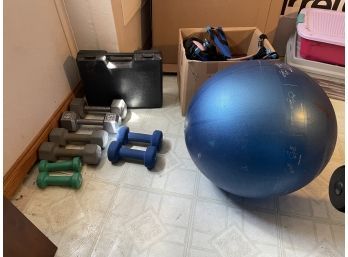 Weights , Exercise Ball
