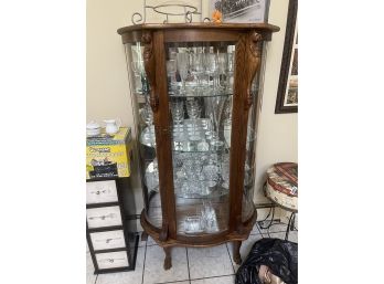 Antique Display Cabinet With Skeleton Key