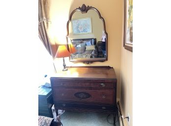 Antique Berkey & Gay Dresser Chest Of Drawers & Mirror