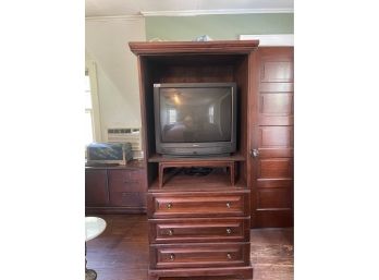 Vintage Wood TV Storage Cabinet