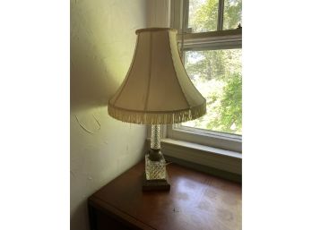 Antique Glass & Bronze Lamp