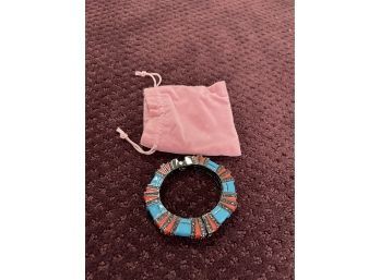 Tribal Hinged Cuff Bracelet