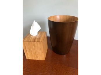 Tissue Box Cover, Wooden Waste Basket