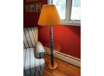Upholstered Vintage Side Table Lamp