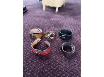 5 Boho Leather Artisan Bracelets