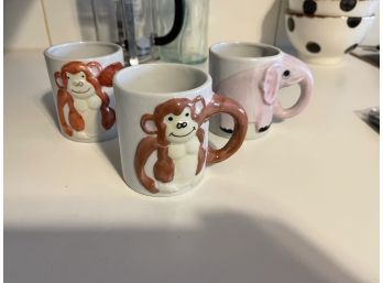 Vintage Monkey & Elephant Kid Cups