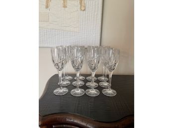 12 Mikasa Uptown Crystal Wine Glasses