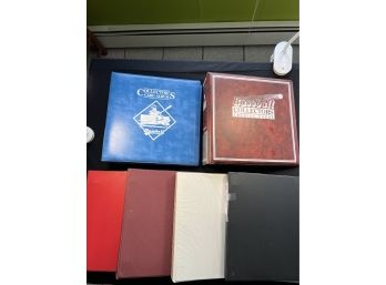6 Empty Trading Card Binders And Card Sheet Holders
