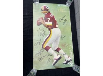 Joe Theisman Poster With Multiple Signatures