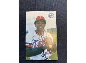 Signed Tony Oliva Post Card MLB