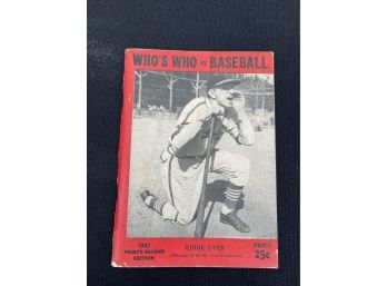 Whos Who In Baseball Book 1947 Eddie Dyer Cover