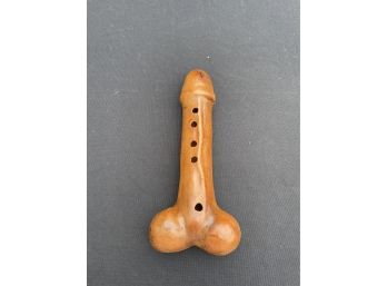 Carved Wood Penis Flute