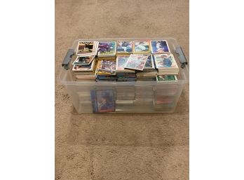 Huge Bucket Filled Of Sports Trading Cards