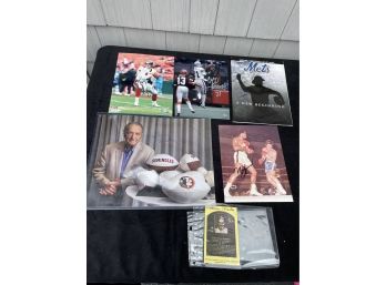 Signed Mohammad Ali Photo, Signed Cliff Branch Photo, Signed Mets Yearbook, Signed Bobby Boden,  & More