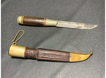 Vintage Hunting Knife With Case