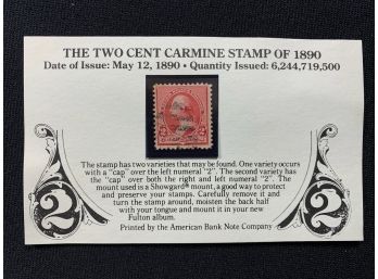 The Two Cent Carmine Stamp Of 1890