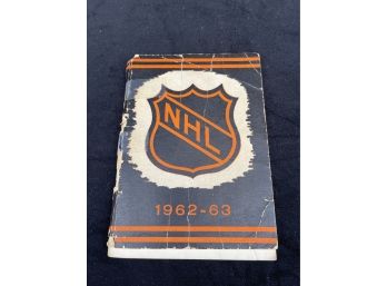 NHL 1962 - 1963 Sports Book