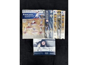 Babe Ruth Collector Figure, 5 Baseball VHS, New York Yankees Magnetic Mini Bobs