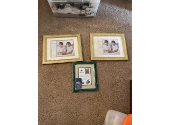 Picture Frames - 3 Gold (1 Not Shown Missing Glass), Moms Prayer