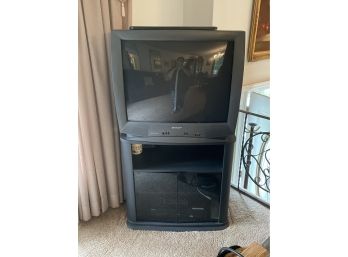 Sharp Tube Television With TV Stand