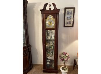Howard Miller Grandfather Floor Clock Display Cabinet - Gorgeous In Person!