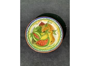 Hand Painted Terra Cotta Portuguese Plate