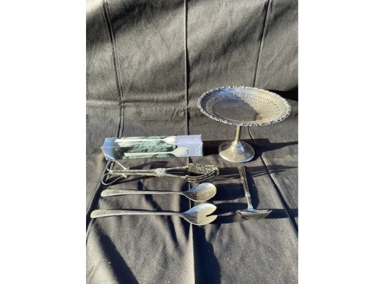 Silver Plated And Zinc Serving Ware