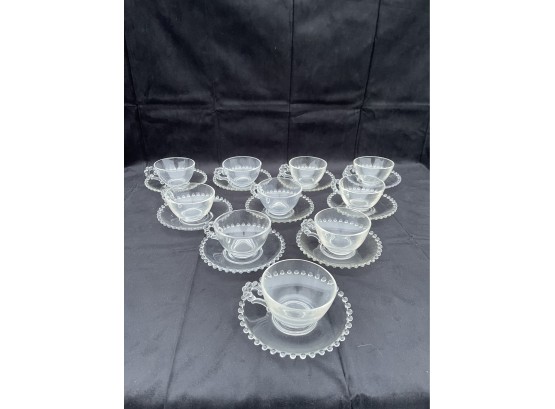 Candle Wick Depression Imperial Teacups And Saucers