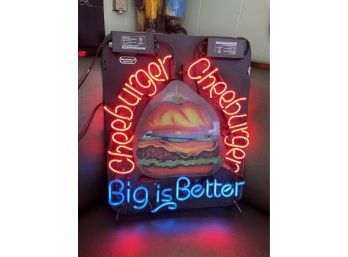 Cheeseburger Neon Restaurant Sign