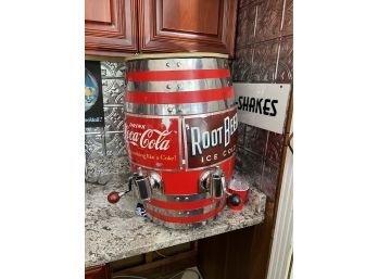 Antique Coca Cola / Root Bear Cooler - Excellent Condition