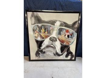 Boston Terrier Original Artwork On Canvas