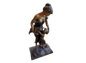 Bronze Statue - A Mothers Love For Her Children - Heavy!