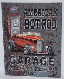 American HOT ROD GARAGE Decorative Metal Sign
