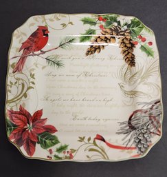 222 FIFTH 'Holiday Wishes' Square Ceramic Platter