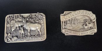 Pair Of Collectible Belt Buckles