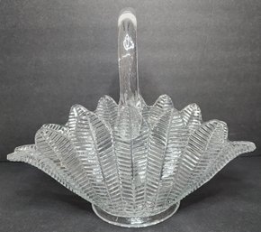 VTG Pressed Clear Glass Basket (large)