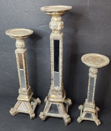 Gold & Silver Tone Decorative Candle Holders