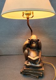 Monkey At The Library Lamp