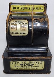 Vintage 'Uncle Sam's 3 Coin Register Bank'