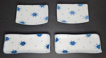 Blue & White Asian Floral Plates/platters