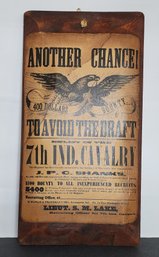 Antique Civil War Newspaper Replica Wall Hanging