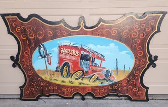 Large Wooden Hand Painted Sign